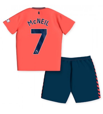 Everton Dwight McNeil #7 Udebanesæt Børn 2023-24 Kort ærmer (+ korte bukser)